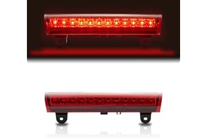 Cxdar Third 3rd Brake Light, LED High Mount Stop Light Replacement for 2000 2001 2002 2003 2004 2005 2006 Chevy Tahoe Suburban/GMC Yukon XL Denali, Rear Center Cab Roof Tail Lamp, Red Lens