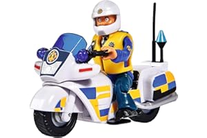 Simba 109251092 Fireman Sam Police Motorcycle with Malcolm Figure with Accessories, Season 12, from 3 Years