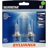 SYLVANIA H7 SilverStar Halogen Headlight Automotive Bulb, 2 Bulbs | High-Performance Headlight and Fog Light with a Brighter, Whiter Light for Improved Contrast and Visibility