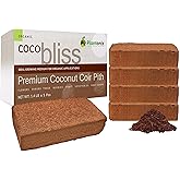 Coco Coir 650gm Bricks (5-Pack) - Organic Coco Coir for Plants & Gardening - OMRI-Listed Cocopeat for Garden Soil, Seed Starter Soil, & Mulch - Organic Coconut Bricks - Coconut Fiber Potting Mix