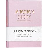 Artmag Mom's Life Story Journal Family Keepsake Book Linen Hardcover for Mom to Share Her Memories, with 250+ Prompt Questions Book Gift for Birthday Mother's Day Christmas (Pink)