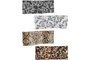 ARCcc 1 Set Wide Fabric Headbands Elastic Hairbands Punk Hair Accessories For Women Fashion Hollow Eyelet Design Elastic Snak