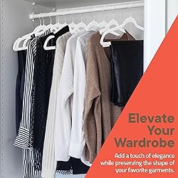 White Velvet Hangers 10 Pack – 360° Swivel