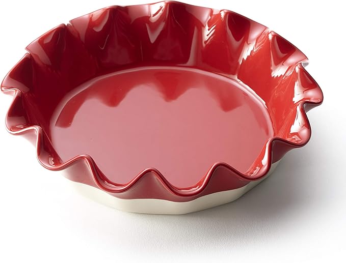 Stoneware Pie Plate with Ruffled Edge Baking Dish for