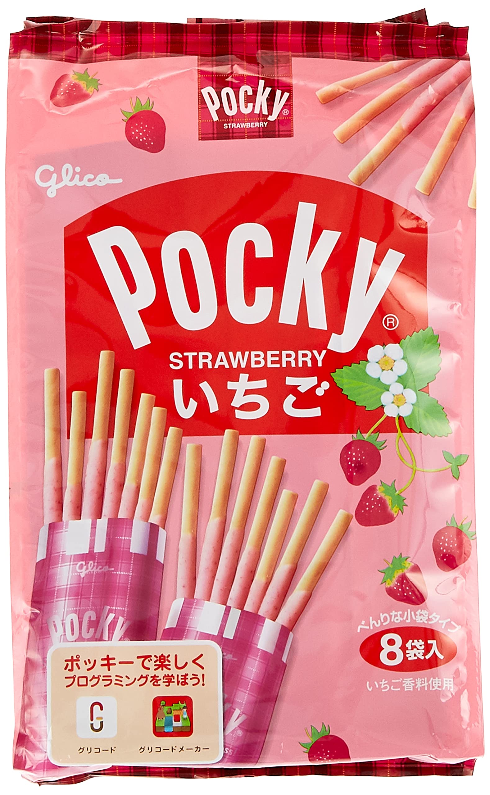 江崎グリコ いちごポッキー 8袋入の商品画像