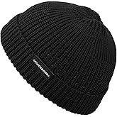 Clakllie Lightweight Short Beanie for Men Summer Fisherman Beanie Cooling Breathable Knit Skullcap Roll-up Edge Watch Hat