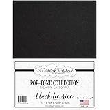 Black Licorice Cardstock Paper - 8.5 X 11 Inch 100 Lb. Heavyweight Cover -25 Sheets From Cardstock Warehouse