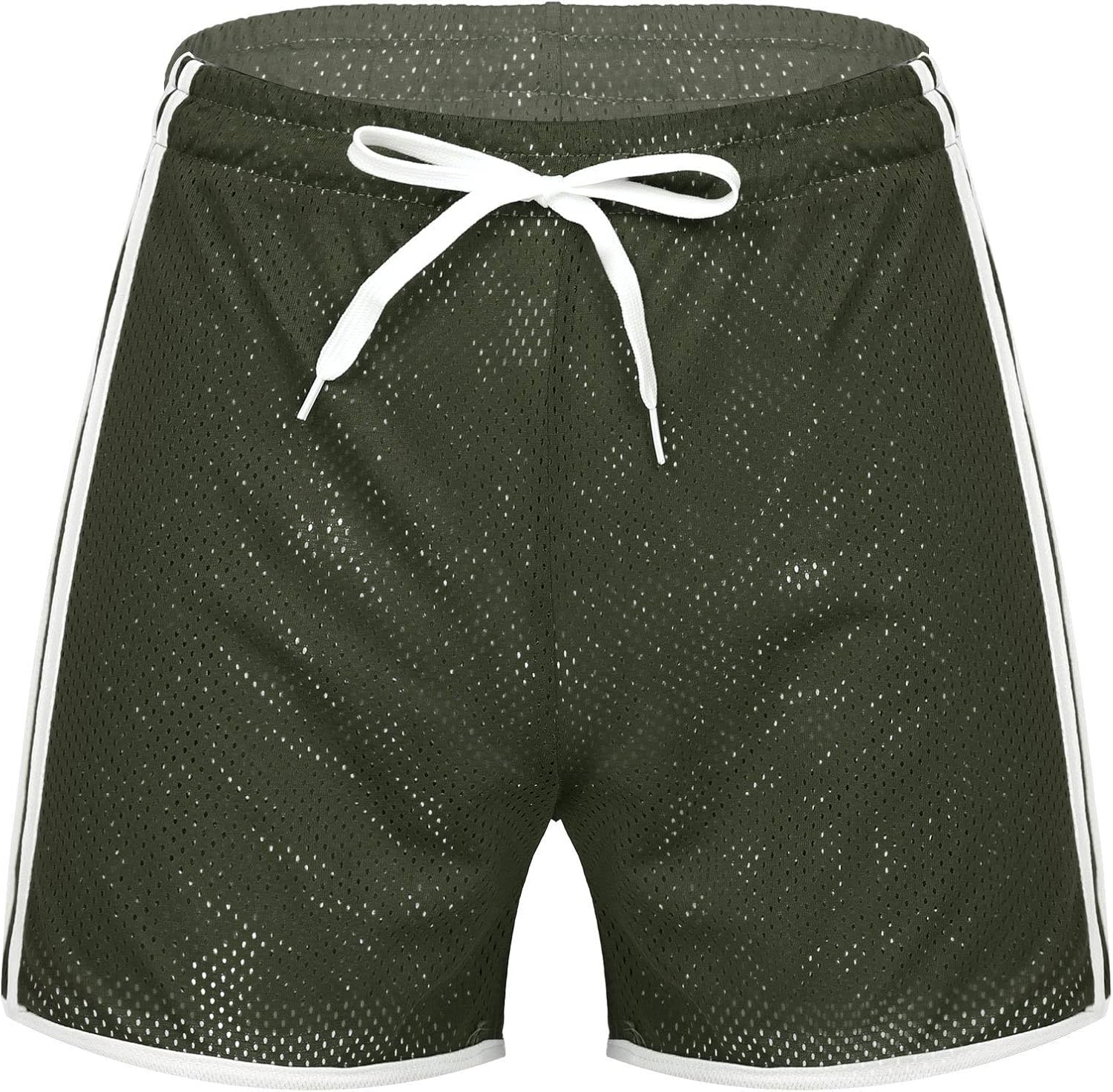 QinCiao Mens Breathable Sheer Mesh Running Shorts Bodybuilding Sports