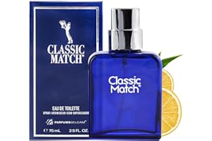 PB ParfumsBelcam Blue Classic Match Eau de Toilette Spray for Men – Modern Citrus Fougere Fragrance, Notes of Melon, Moss and