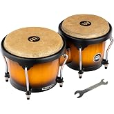 Meinl Percussion Bongo Drums 6.75", 8" &mdash; NOT MADE IN CHINA | Professional Durable Wood Shell Bongos for Adults with Tuning Wrench