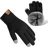 HOLDINA Gloves for Cold Weather Men,Thermal Winter Gloves with Touchscreen Fingers,Fleece Warm Gloves for Women