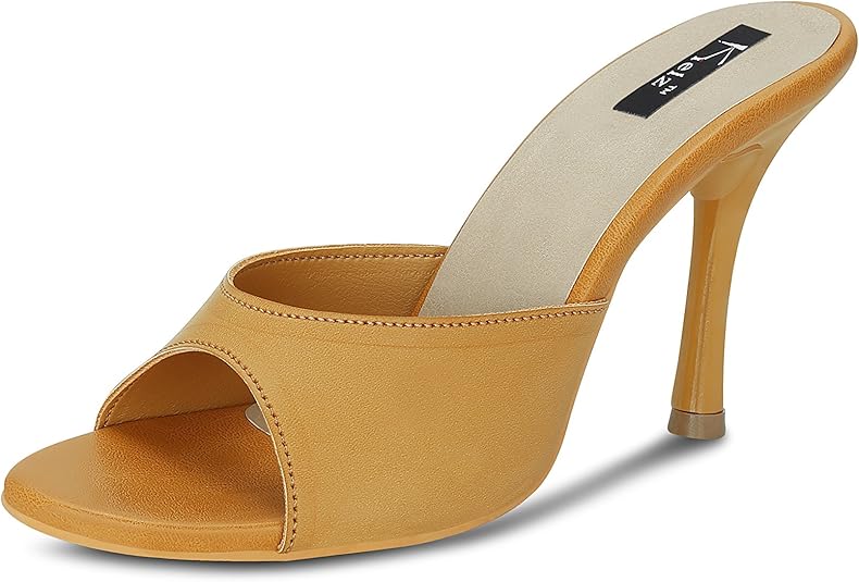 Amazon.com | Kielz Tan Stiletto's Sandals-40 EU | Sandals