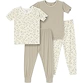 Modern Moments by Gerber unisex-baby Viscose 4-piece Tight Fitting Pajama Sets
