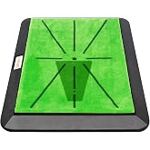LYDARZ Portable &amp; Foldable Golf Practice Mat &ndash; Dual-Turf Golf Hitting Mat for Indoor &amp; Outdoor Swing and Chipping &ndash; Fairway &amp; Rough Turf Golf Training Mat for Backyard and Home