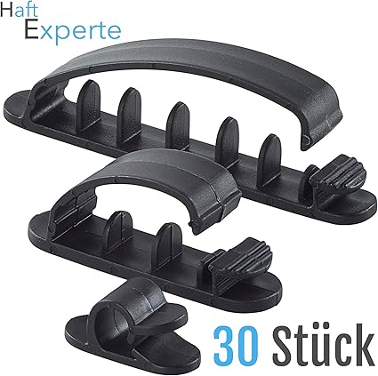 30 Clip Recoge Cables Adhesivos Para Escritorio Pc Substituye Bridas Y Cable De Velcro Paso De