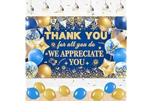 YOIRRAT We Appreciate You Banner Thank You Pastor Appreciation Decorations Banner Thank You For All You Do Backdrop Employee Staff Appreciate Gifts for Teacher Doctor Nurse Retirement Party Decorations