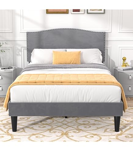 k1835kさま Amazon.com: Bekusu Full Size Upholstered Bed Frame with