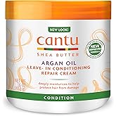 Cantu Argan Oil Leave-In Conditioner Repair Cream 16 Ounce (473ml)