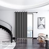 Deconovo Grey Door Curtains 79 x 106 Inch Thermal Insulated Blackout view 4
