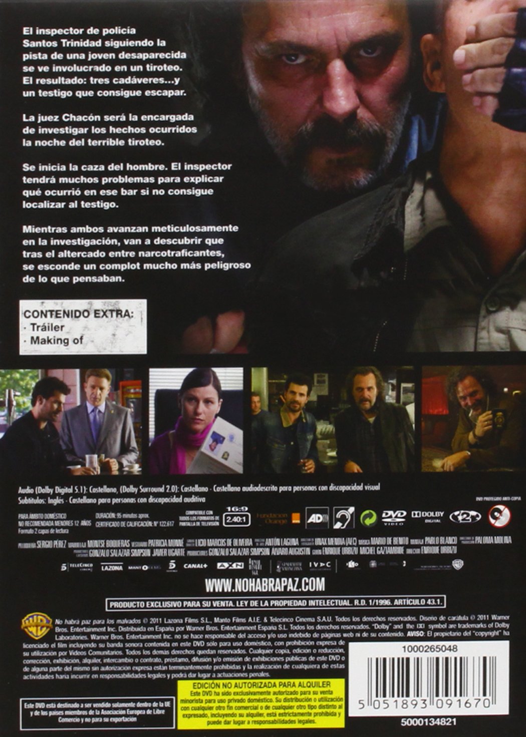 No Habra Paz Para Los Malvados [DVD]: Amazon.es: Juan Pablo Schuck, Younes Bachir, Rodolfo Sancho, José Coronado, Nadia Casado, Helena Miquel, Abdel Ali El Aziz, Eduard Farelo, Karim El Kerem, Juanjo Artero,