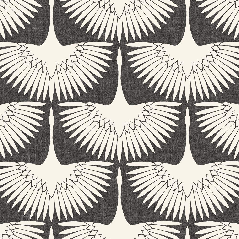 Tempaper Storm Gray Feather Flock | Designer Removable Peel and Stick Wallpaper
