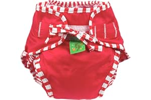Kushies Baby Unisex Swim Diaper - Medium,Red Solid,Medium,