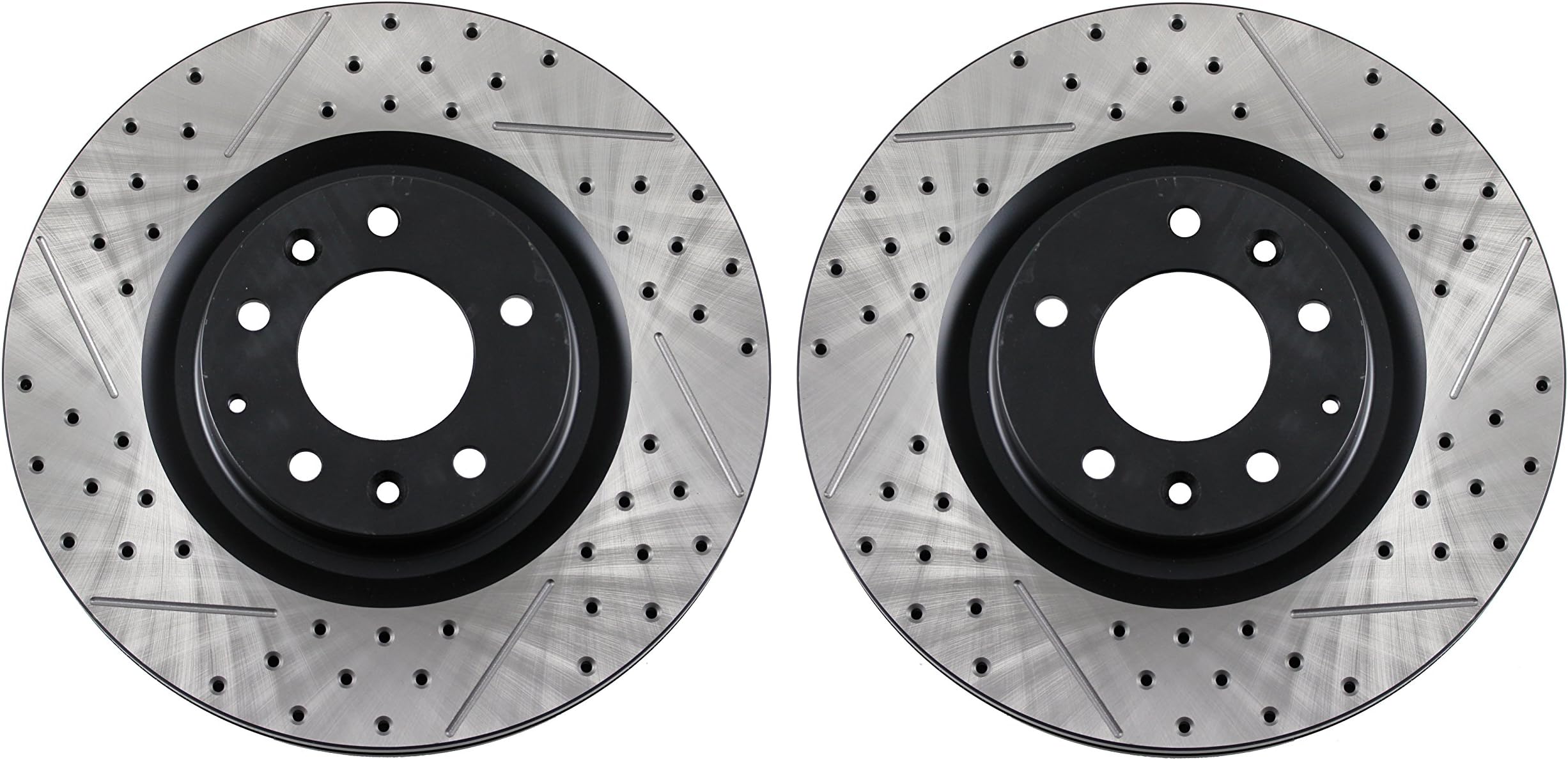 Brakenetic Premium Cross Drilled Brake Disc Rotors [ISF IS-F] BPRS69501 [FRONT + REAR SET]
