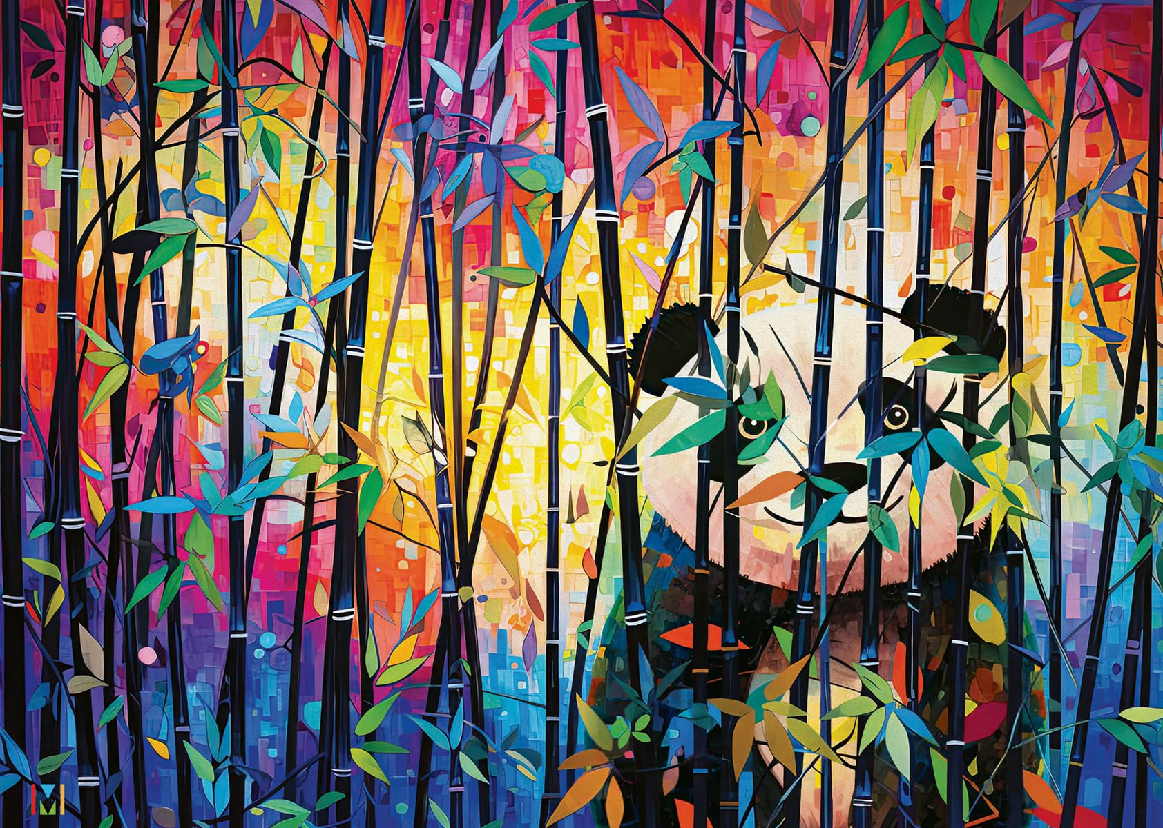 Photo 1 of Wonder Forge Peekaboo Panda 1000 Piece Jigsaw Puzzle for Adults | Unique, Perfectly-Fitting Pieces | Fun, Vibrant Imagery | Amazon Exclusive