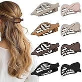 8 Pcs French Flat Hair Clips for Women Matte Claw Clips for Thick & Thin Hair No-Slip Hair Claw Strong Hold Styling Barrettes Accessories