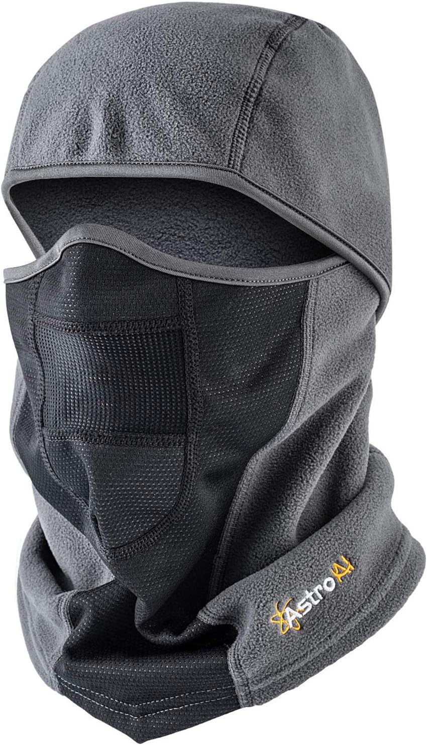 AstroAI Ski Mask Winter Face Mask Balaclava for Cold Weather Windproof Breathable for Men Women Skiing Snowboarding & Motorcycle Riding, Grey: Automotive