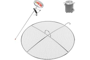 BBQRATION Turkey Fryer Top Cover and Thermometer for Charbroil Big Easy Oilless Turkey Fryer 17102065, Top Cover for Char-Broil Oil-Less Turkey Fryer, Parts for Charbroil Big Easy Top Cover