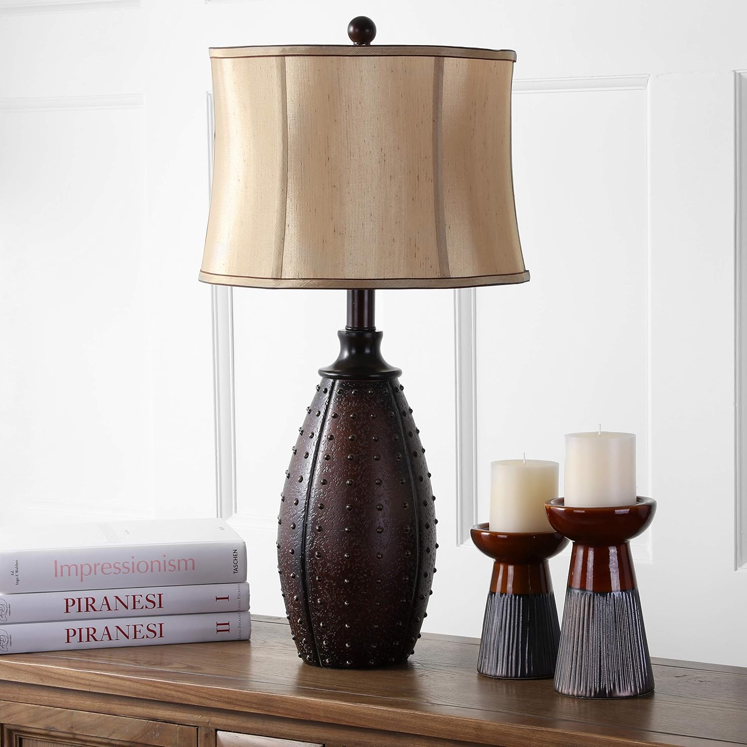 faux leather table lamp