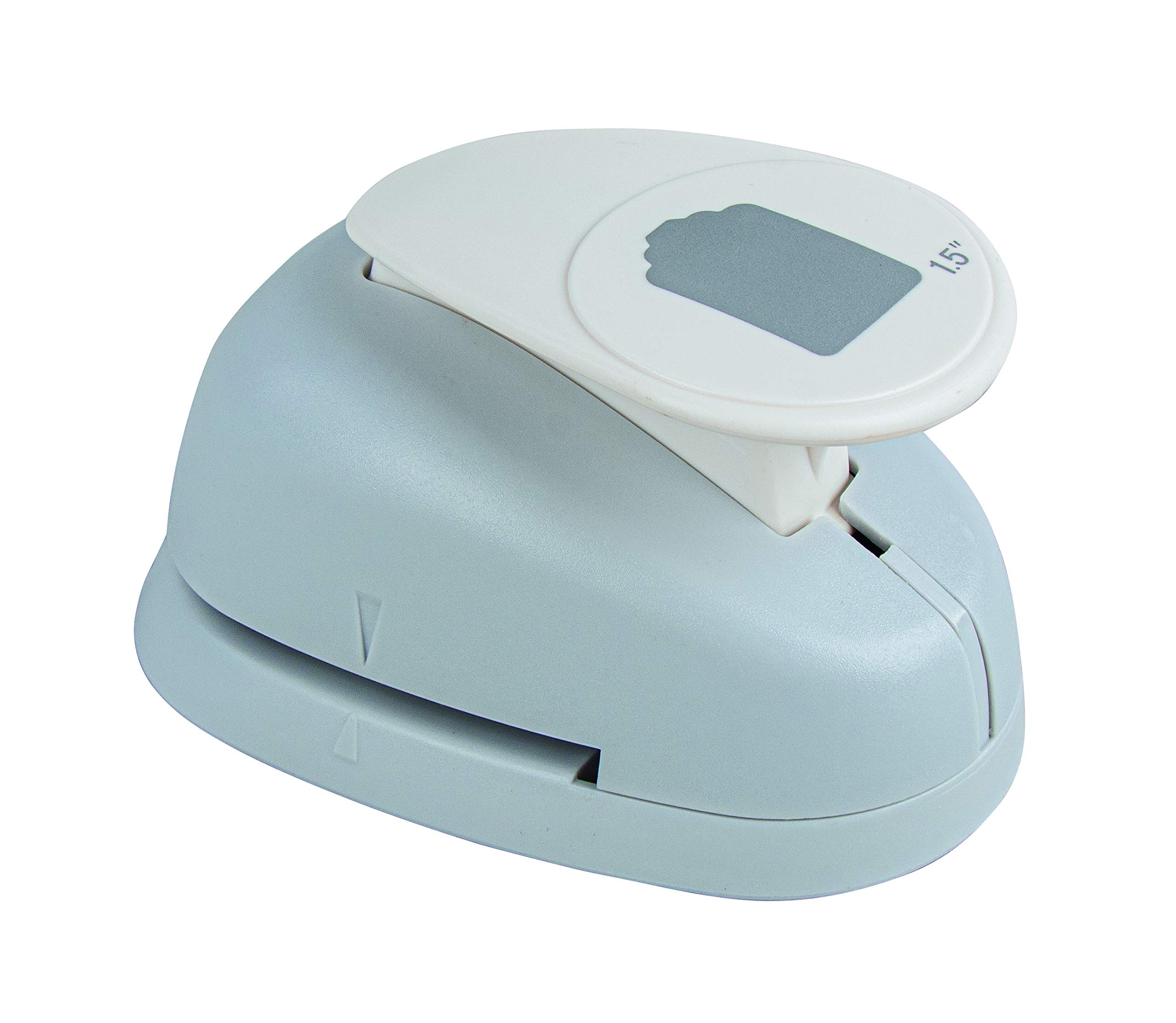 Rayher Paper Craft Punch with Tag Design, Lever Punch for Card Making and Scrapbooking, 3.5x2.3cm, 1.5", 69093000