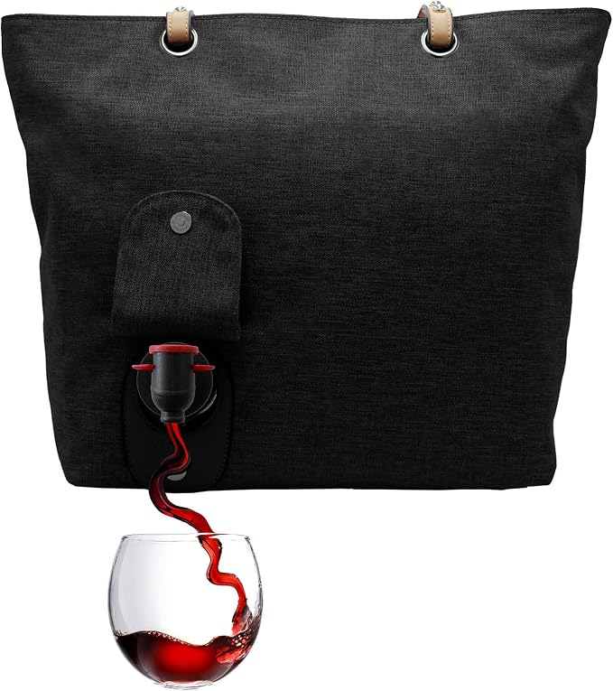 PortoVino Swankey Camo Beverage Wine Tote | Hidden, Insulated Flask
