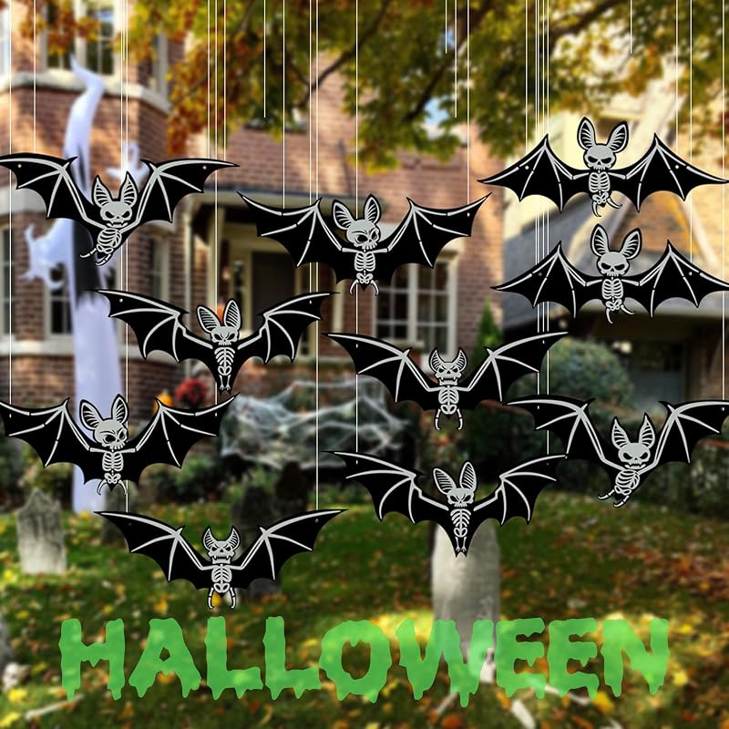 Halloween Decoracion Contiene 10 Adornos Murciélago — foto 6 de 7