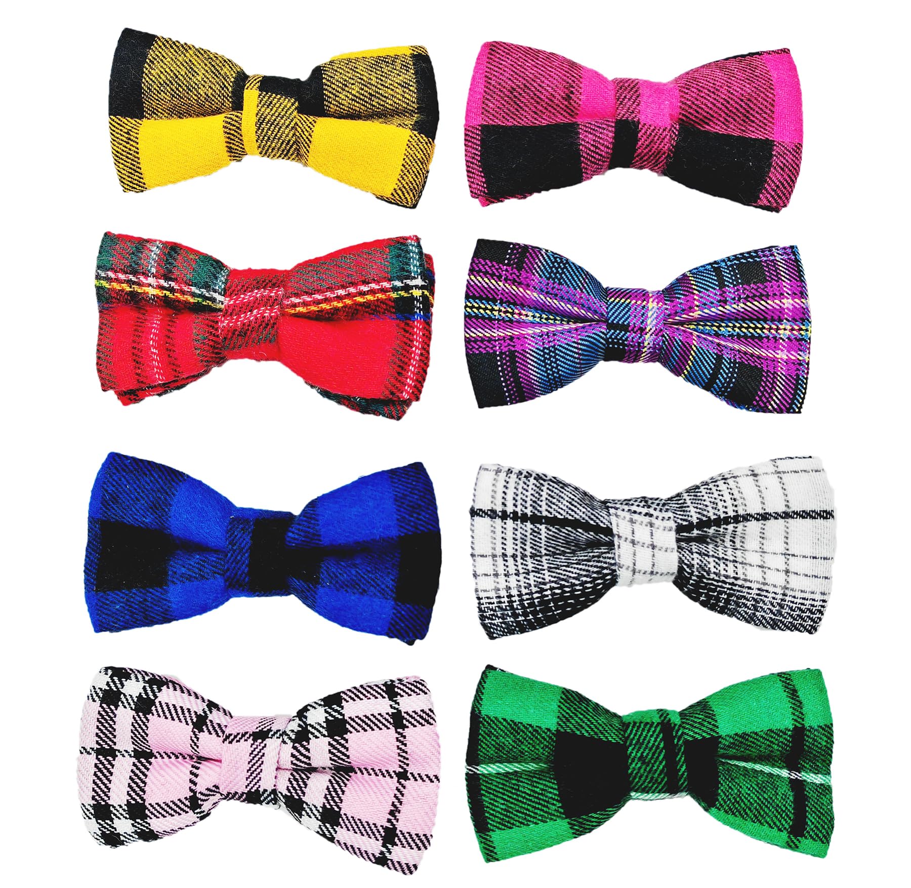 BIPY 8PCS Dogs Bow Ties Adjustable Cat Collar Charms Bowties for Small Medium Puppy Doggy Animals Birthday Gift Party Wedding Valentine's Day Festival Pets Grooming Accessories