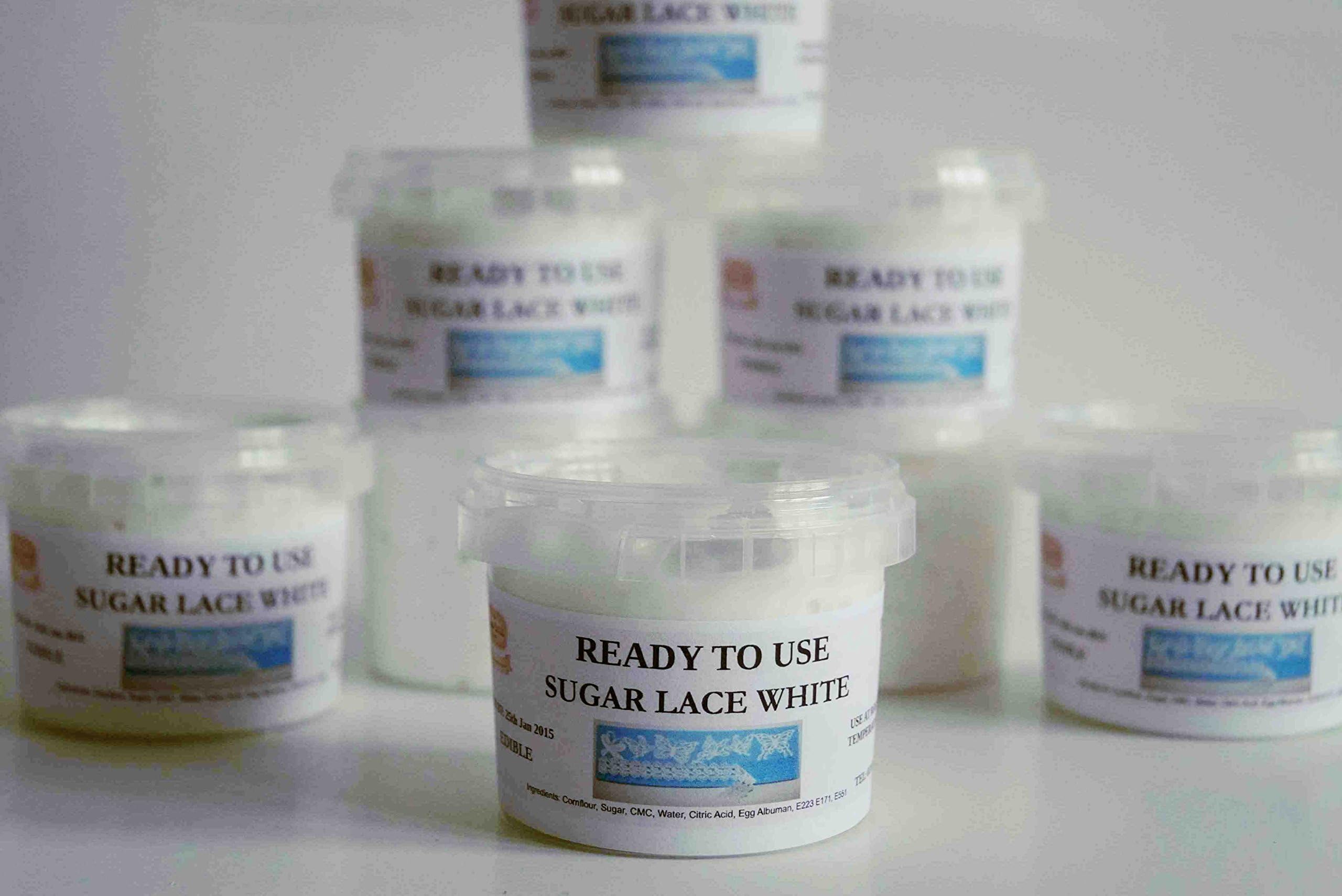 Sugar Lace Ready Mixed, Ready to Use WHITE Lace, Sugarcraft, FOR Lace Mat, Mould, 240G (SUGAR LACE ONLY)