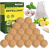 20 Pack Rodent Repellent, Peppermint Oil Moth Ball to Repel Mice and Rats, Mouse Repellent, Mice Repellent, Rat Repellent, Rodent Repellent for Cars,Garden, Indoor Use