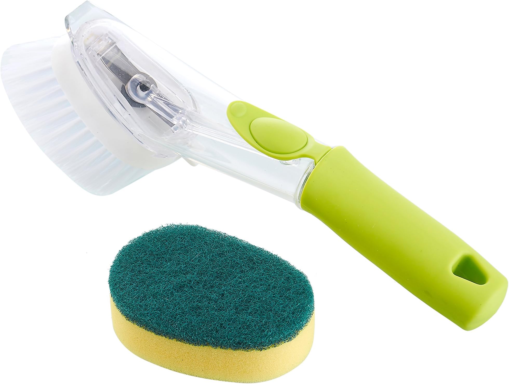 Grips Soap Dispensing Dish Sink Brush Scrubber With Dish Scrub Refill Sponge