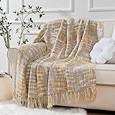 BATTILO HOME Yellow Throw Blanket for Couch Bed, Mustard Gold Blanket for Spring Summer, Multicolor Throw Blanket for Home Decor, 50"x60"