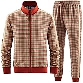 Men's Track Suits 2 Piece Stand-up Collar Long Sleeve with Double Side Pockets Jacket and Sweatpants