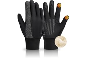 GXCROR Winter Gloves Women Men Ski Snow Gloves Liner Thermal Warm Fleece Touch Screen