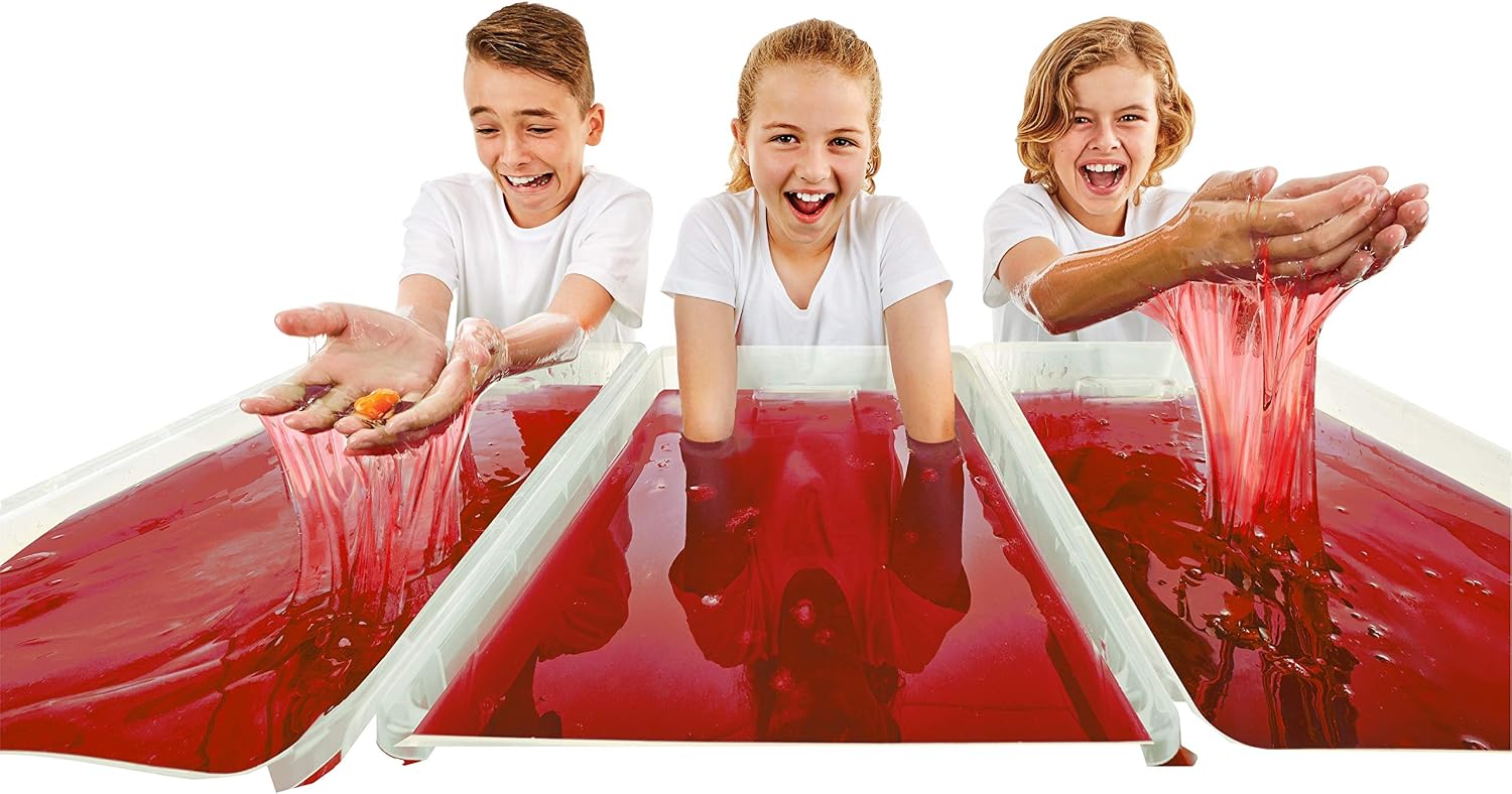 ZIMPLI, 3 x Slime Baff Bundle, Glitter Purple, Green & Red, Magically turns water into thick, colourful slime - Image 5