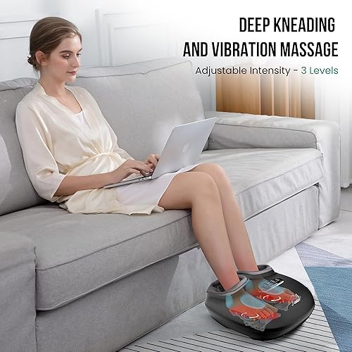 Snailax Shiatsu Foot Massager with Heat, Deep Kneading