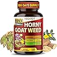 VEGATOT 8 in 1 High Strength Horny Goat Weed Concentrated with Yohimbine Tongkat Ali Maca Root Fenugreek Boost Energy Stamina 3-Month Supply (90 Count (Pack of 1))
