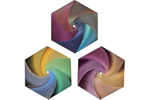 NORDKAWA Fractal Fidget Hexagon-3D Printed Hexagon Fidget Toy, Infinity Cube Sensory Toys for Adults, Desk Spinning Toy, Hexagon Spiral Visual Fingertip Toys (3pcs)