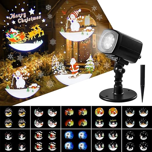 Proiettore Luci Natale Amazon.Oxyled Proiettore Luci Natale Proiettore Led Spostamento Automatico Led Lampada Di Proiezione Con 10 Lenti Intercambiabili Luce Lampada Natalizia Proiezione Decorazione Per Natale Festa Festivita Amazon It Illuminazione
