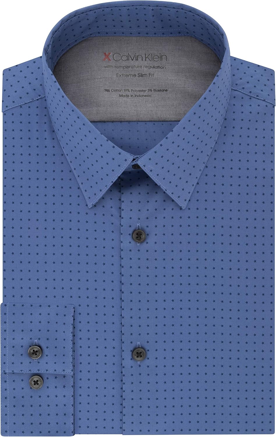 Calvin Klein Men's Dress Shirt Xtreme Slim Fit-Thermal Stretch Print at  Men’s Clothing store