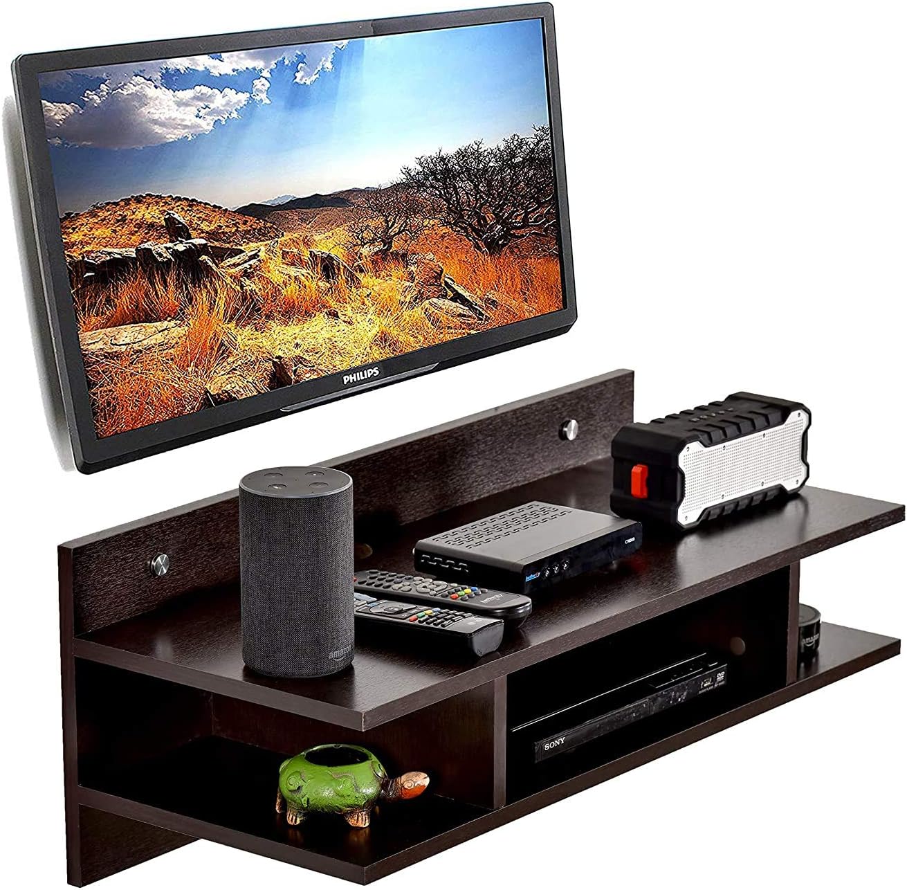 Deco Art Engineered Wood TV Entertainment Unit/Wall Set Top Box Stand
