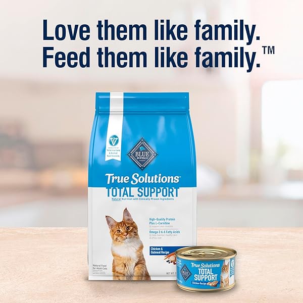BLUE BUFFALO TRUE SOLUTIONS TOTAL SUPPORT NATURAL DRY CAT FOOD FOR ADULT CATS, CHICKEN, 3.5-LB. BAG